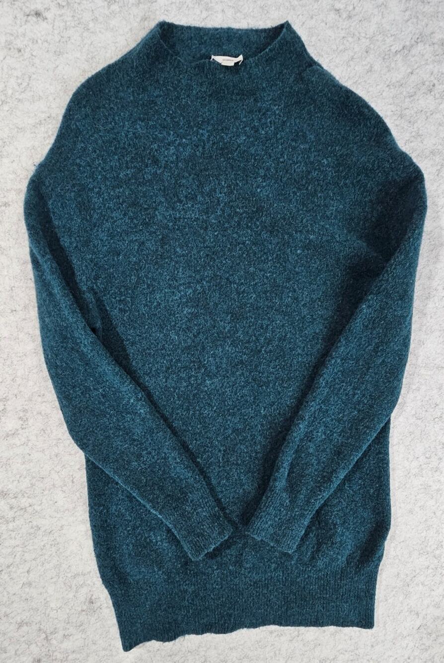CLOSED Wool, Alpaca, Viscose Blend Sweater/ Dress Gorgeous Blue Green, Sz S, NEW